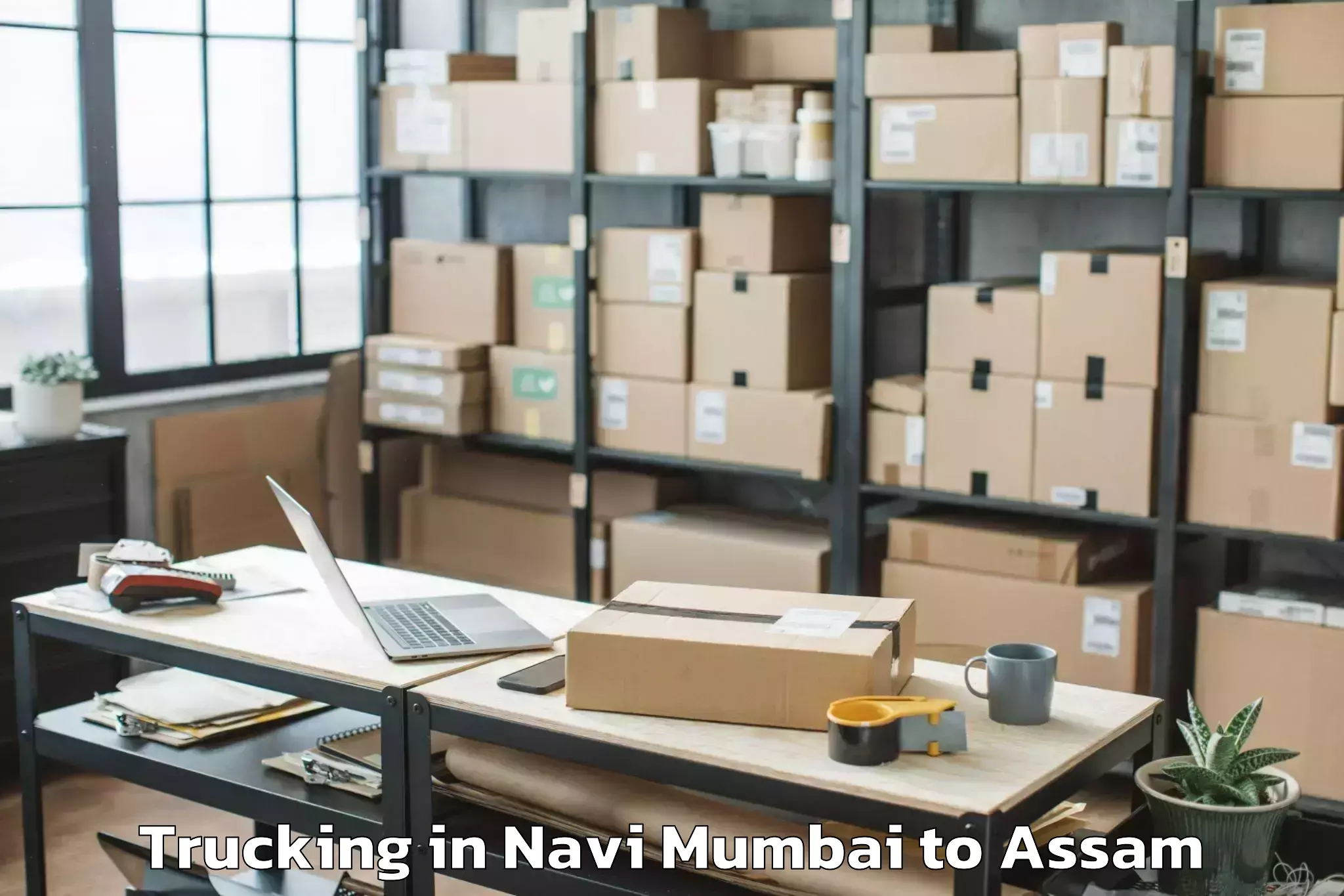 Hassle-Free Navi Mumbai to Barpathar Trucking